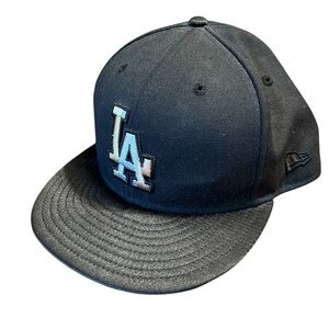 LA Dodgers New Era 9Fifty Baseball Cap Black Rose Gold Silver Adjusted Snapback